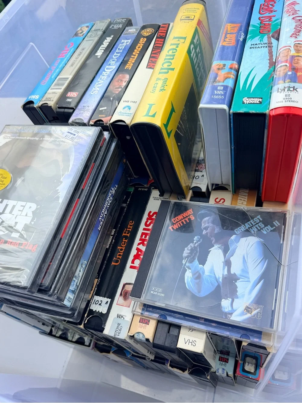 Assorted Movie VHS Collection CDs  & DVD vintage 65 Pieces total